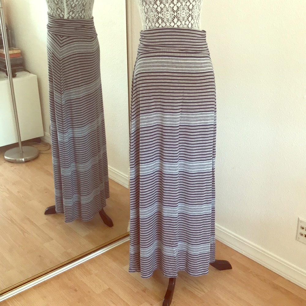 Striped maxi skirt